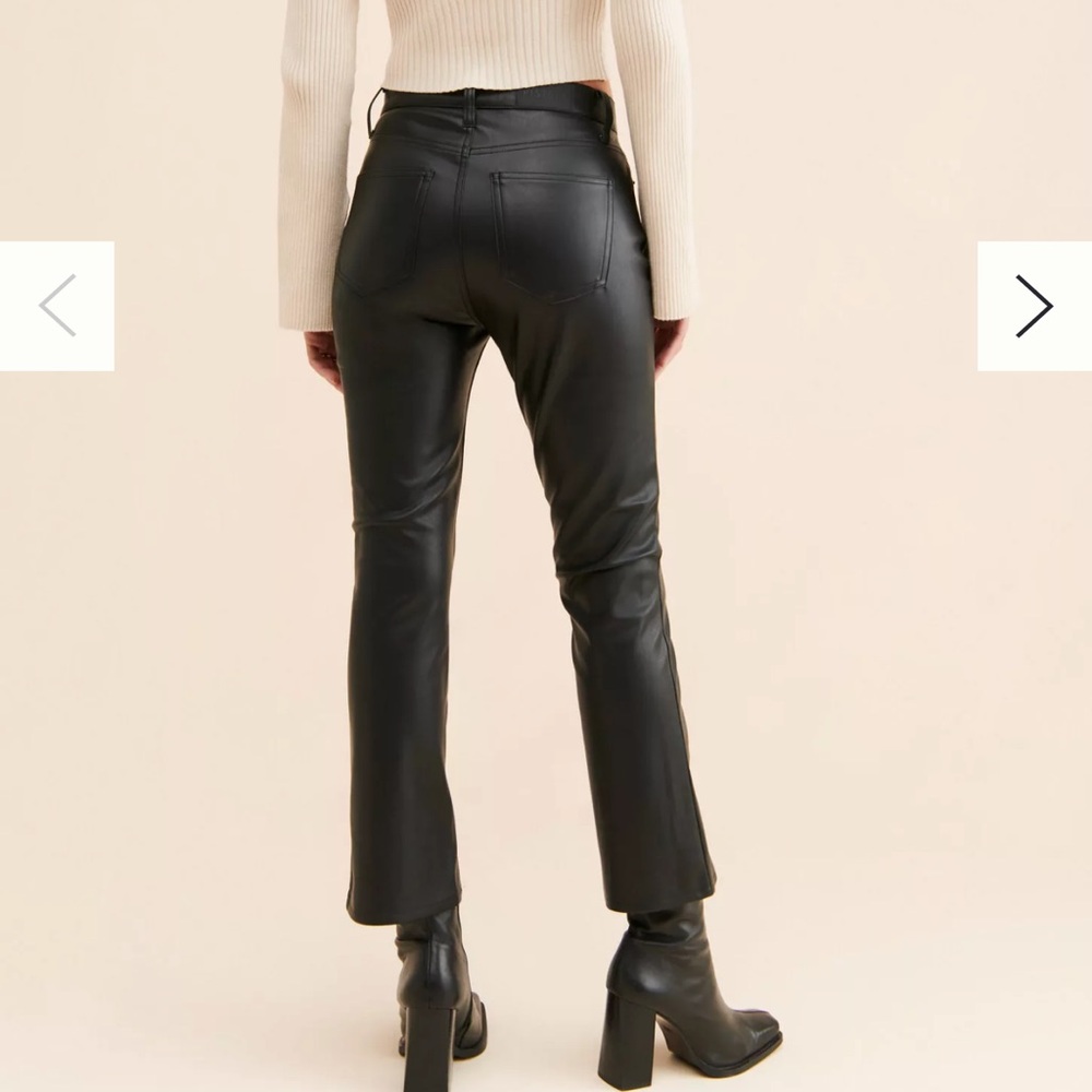 Pistola Black Faux Leather Pants
